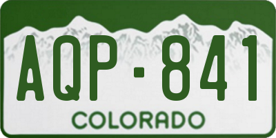 CO license plate AQP841