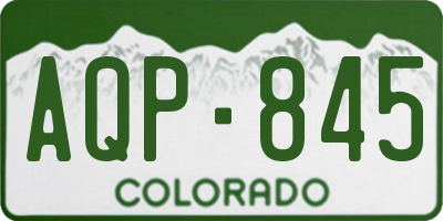 CO license plate AQP845