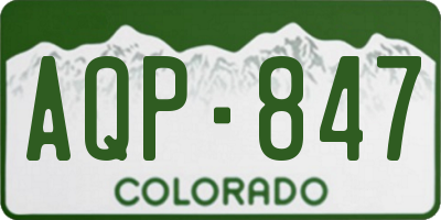 CO license plate AQP847