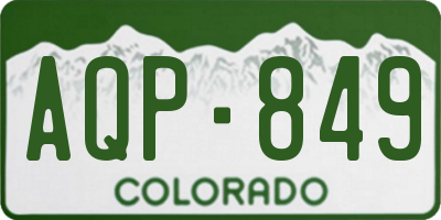 CO license plate AQP849