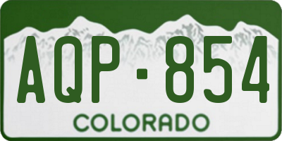 CO license plate AQP854