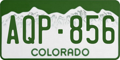 CO license plate AQP856