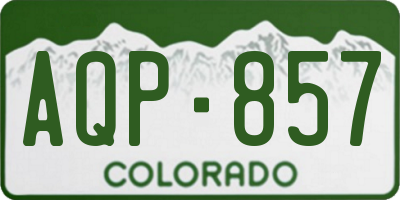 CO license plate AQP857