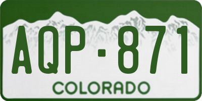 CO license plate AQP871