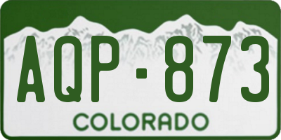 CO license plate AQP873