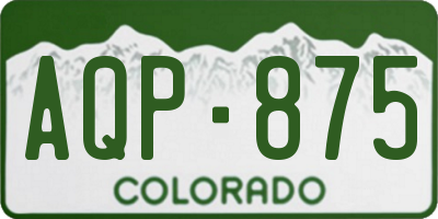 CO license plate AQP875
