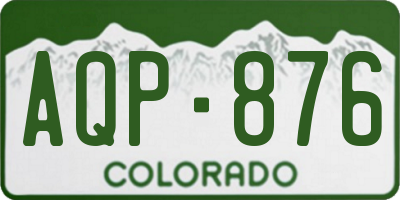 CO license plate AQP876