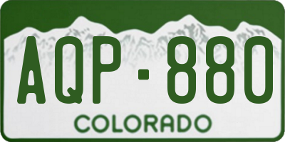 CO license plate AQP880