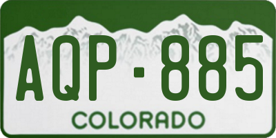 CO license plate AQP885