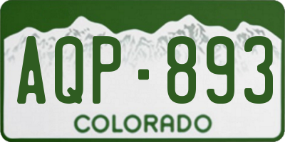 CO license plate AQP893