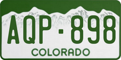 CO license plate AQP898