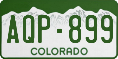 CO license plate AQP899