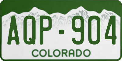 CO license plate AQP904