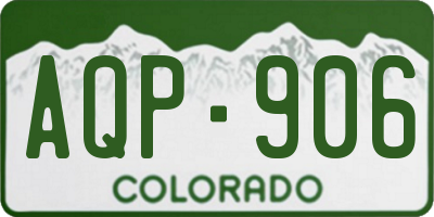 CO license plate AQP906