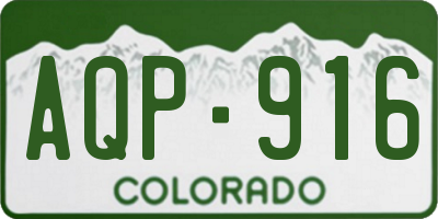 CO license plate AQP916
