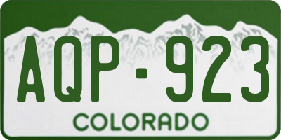 CO license plate AQP923