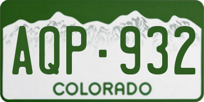 CO license plate AQP932