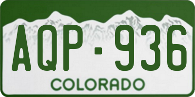 CO license plate AQP936