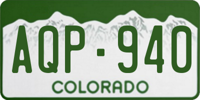 CO license plate AQP940