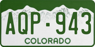CO license plate AQP943