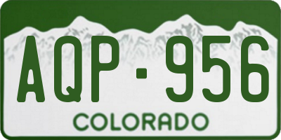 CO license plate AQP956
