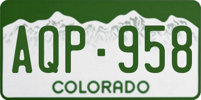 CO license plate AQP958