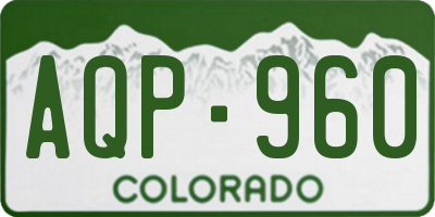 CO license plate AQP960