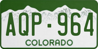 CO license plate AQP964
