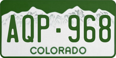 CO license plate AQP968
