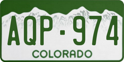 CO license plate AQP974