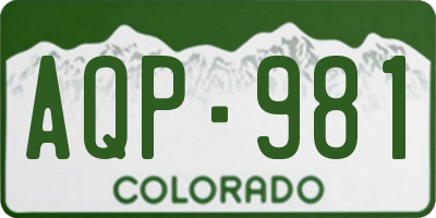CO license plate AQP981
