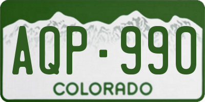 CO license plate AQP990
