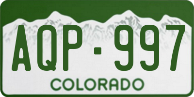 CO license plate AQP997