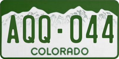 CO license plate AQQ044