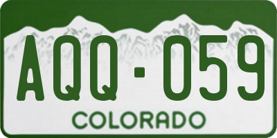 CO license plate AQQ059