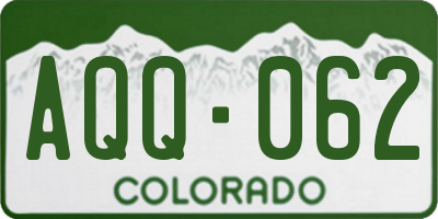 CO license plate AQQ062