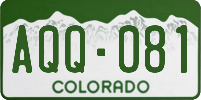 CO license plate AQQ081
