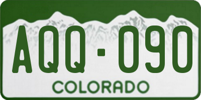 CO license plate AQQ090