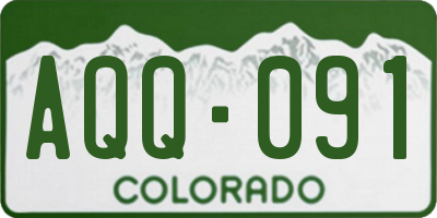 CO license plate AQQ091