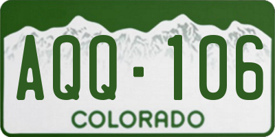 CO license plate AQQ106