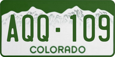 CO license plate AQQ109