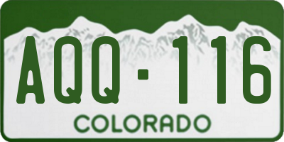 CO license plate AQQ116