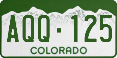 CO license plate AQQ125