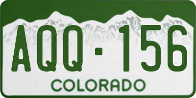 CO license plate AQQ156