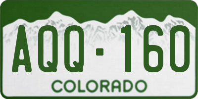 CO license plate AQQ160