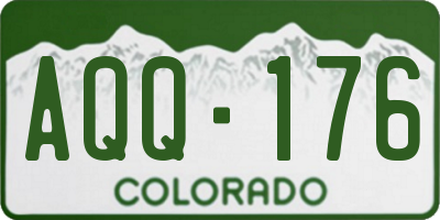 CO license plate AQQ176