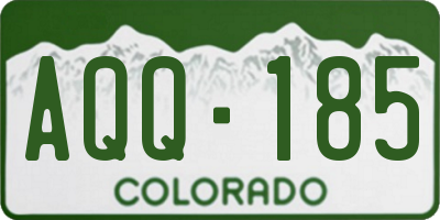 CO license plate AQQ185