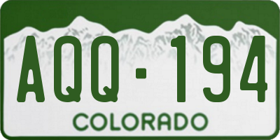 CO license plate AQQ194