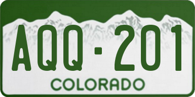 CO license plate AQQ201