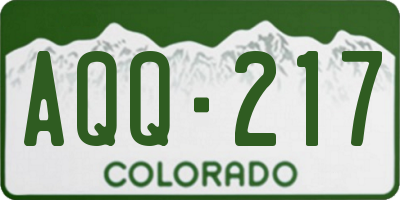 CO license plate AQQ217